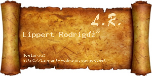 Lippert Rodrigó névjegykártya